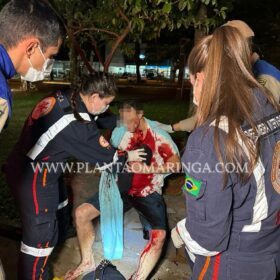 Fotos de Homem é socorrido em estado grave após ser esfaqueado pelo ex da atual em Maringá 