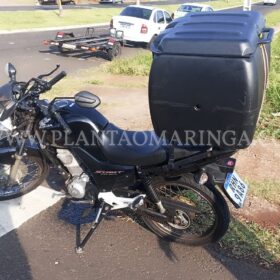 Fotos de Flagrante - Motociclista sofre ferimentos graves após batida contra carro em Maringá