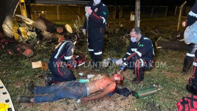 Fotos de Homem é intubado após ser esfaqueado e agredido com tronco de árvore em Maringá