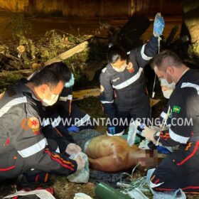Fotos de Homem esfaqueado e agredido com tronco de árvore em Maringá morre no hospital  