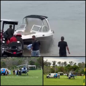 Lancha explode após piloto dar a partida e deixa pessoas feridas em Porto Rico  Foto 1 Fotos de Lancha explode após piloto dar a partida e deixa pessoas feridas em Porto Rico