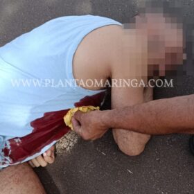 Fotos de Motorista é socorrido em estado grave após ser esfaqueado e ter o carro roubado em Maringá