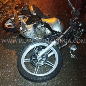 Fotos de Pai e filha ficam feridos após batida entre moto e carro, em Maringá