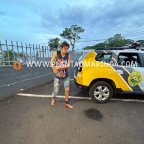 Fotos de Homem é agredido por populares ao tentar furtar casa em Maringá 
