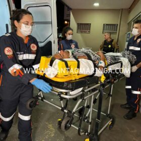 Fotos de Homem é encaminhado ao Santa Casa de Maringá após ser baleado na cabeça 