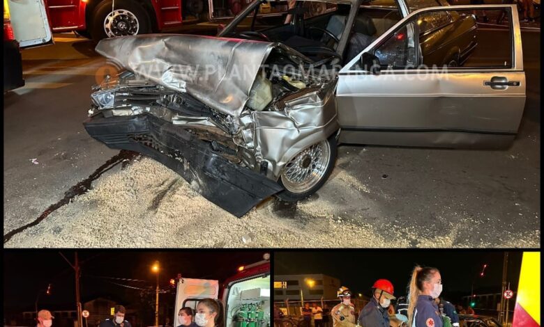 Homem fica preso nas ferragens após acidente em Maringá Foto 1 Fotos de Homem fica preso nas ferragens após acidente em Maringá