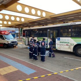 Fotos de Câmera de segurança registrou trabalhador sendo atropelado por ônibus da TCCC em Maringá
