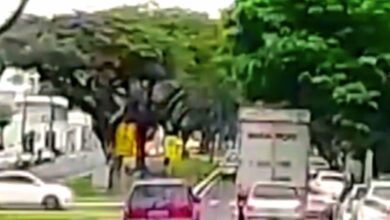 Fotos de Câmera registra moça em patinete elétrico sendo atropelada por carro em Maringá 