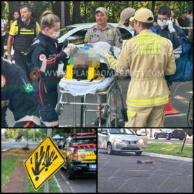 Fotos de Motociclista tem perna arrancada em acidente em Maringá