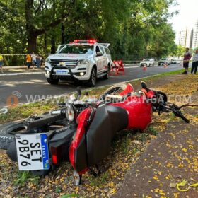 Fotos de Motociclista que teve perna decepada em acidente em Maringá, morre no hospital