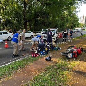 Fotos de Motociclista tem perna arrancada em acidente em Maringá