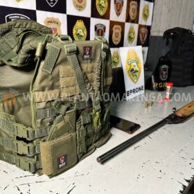 Fotos de Suspeito de integrar quadrilha piratas do asfalto é preso com arma e coletes balísticos