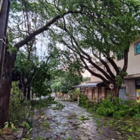 Fotos de Tenda desaba com forte chuva e deixa 8 pessoas feridas em Maringá 