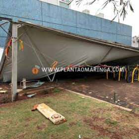 Fotos de Tenda desaba com forte chuva e deixa 8 pessoas feridas em Maringá 