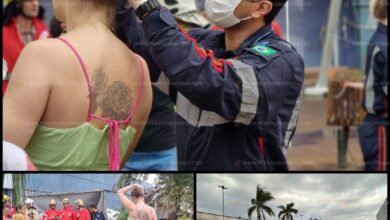 Fotos de Tenda desaba com forte chuva e deixa 8 pessoas feridas em Maringá 