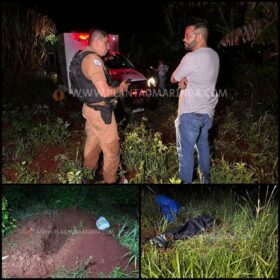 Fotos de Criminosos são flagrados abrindo cova para enterrar travesti em Sarandi 