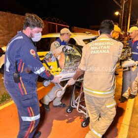 Fotos de Câmera registra homem sendo atropelado e prensado contra muro após discussão em Maringá
