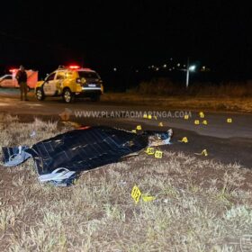 Fotos de Câmera registra homem sendo executado com 32 tiros em Mandaguaçu    