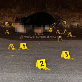 Fotos de Câmera registra homem sendo executado com 32 tiros em Mandaguaçu    