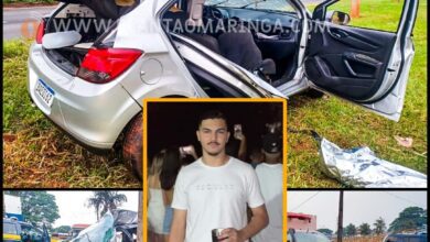 Fotos de Jovem de 20 anos morre ao bater em coluna de passarela em Maringá 