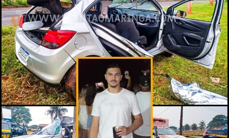Fotos de Jovem de 20 anos morre ao bater em coluna de passarela em Maringá 