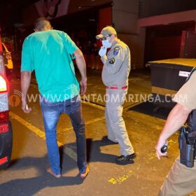 Fotos de Maringá; Homem busca arma no carro para atirar em desafeto e acaba ferido pela própria arma