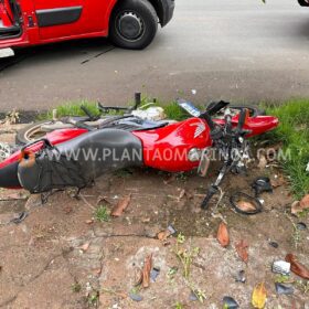 Fotos de Motorista de carro avança preferencial e deixa motociclista entre a vida e a morte em Maringá