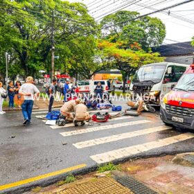 Fotos de Motorista de micro-ônibus avança preferencial e causa grave acidente em Maringá