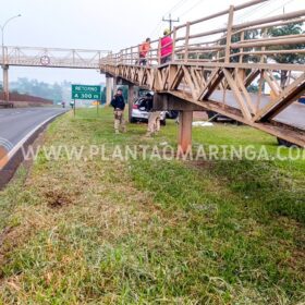 Fotos de Motorista morre ao bater em coluna de passarela em Maringá