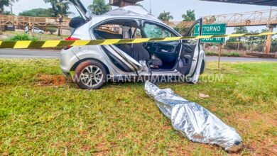 Fotos de Motorista morre ao bater em coluna de passarela em Maringá