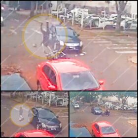 Prótese da perna de motociclista é arremessada após acidente em Sarandi Foto 1 Fotos de Prótese da perna de motociclista é arremessada após acidente em Sarandi