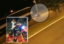 Fotos de Câmera de segurança registrou acidente que matou motociclista em Maringá