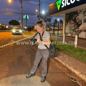 Fotos de Câmera registrou ladrões que explodiram caixa eletrônico em Maringá