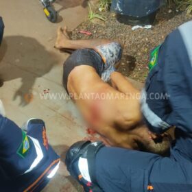 Fotos de Homem é socorrido em estado grave após ser esfaqueado em Maringá 
