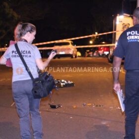 Fotos de Câmera de segurança registrou acidente que matou motociclista em Maringá