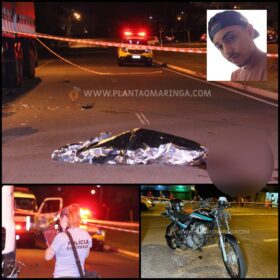 Jovem de 25 anos morre após colisão com carreta estacionada em Maringá Foto 1 Fotos de Jovem de 25 anos morre após colisão com carreta estacionada em Maringá