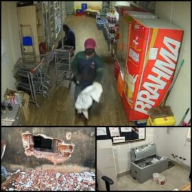 Ladrões quebram parede de posto de combustível e arrombam cofre em Maringá Foto 1 Fotos de Ladrões quebram parede de posto de combustível e arrombam cofre em Maringá