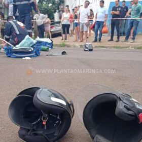 Fotos de Câmera registra acidente que matou motociclista em Maringá  