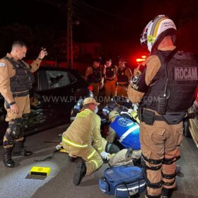 Fotos de Câmera flagra jovem sendo baleado por ladrões durante tentativa de roubo em Maringá 