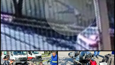 Fotos de Câmera registra motoboy sendo arremessado após acidente em Maringá
