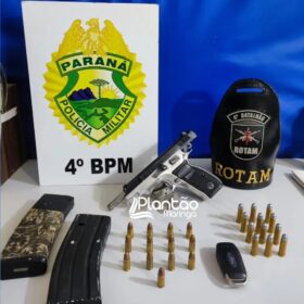 Fotos de Homem é preso com pistola 9mm e dois carregadores de fuzil, em Sarandi 