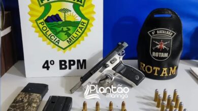 Fotos de Homem é preso com pistola 9mm e dois carregadores de fuzil, em Sarandi 