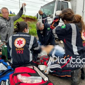 Fotos de A caminho do trabalho homem morre após bater moto de frente com caminhão, em Maringá