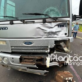 Fotos de A caminho do trabalho homem morre após bater moto de frente com caminhão, em Maringá