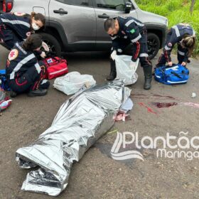 Fotos de Motociclista morre em acidente após bater de frente com caminhão em Maringá