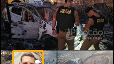 Fotos de Polícia investiga se carro encontrado incendiado foi usado em execução em Maringá