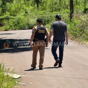 Fotos de Choque apreende escopeta calibre 12 e roupas utilizada em execução em Maringá
