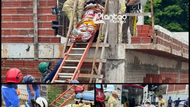 Fotos de Trabalhador fica ferido ao cair em laje de construção em Maringá