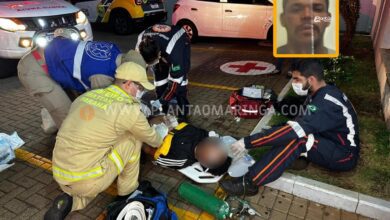 Fotos de Homem é intubado após ser esfaqueado na Praça Souza Naves, em Maringá