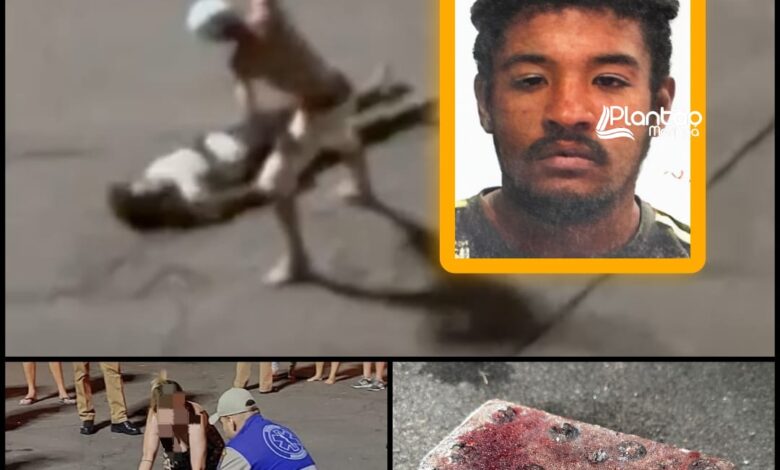 Fotos de Moradores filmam jovem sendo agredido com pedradas na cabeça em Maringá